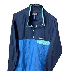 Patagonia Navy, Bright Blue & Mint Lightweight Pullover Jacket